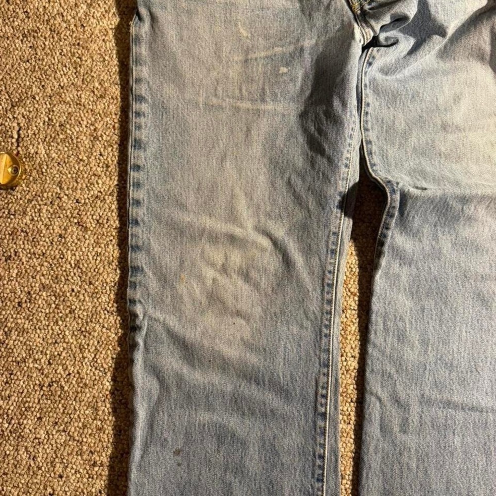 Vintage Y2K Levi's 505 light‎ wash straight leg jeans faded denim - Picture 3 of 8